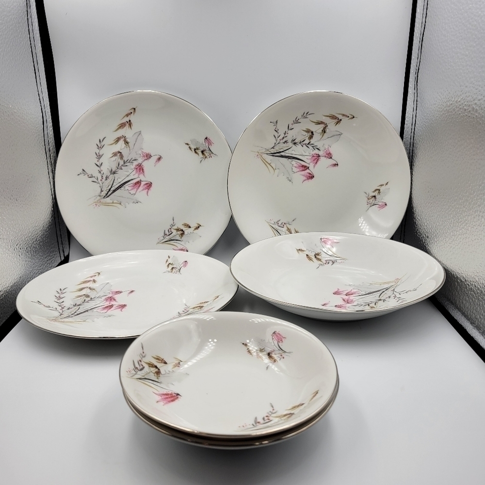 Set of 6 Dishes - Mountain Bell by Royal Duchess